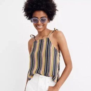 3 for $30 Madewell Texture & Thread M0065 Tie Shoulder Rainbow Crochet Tank Top